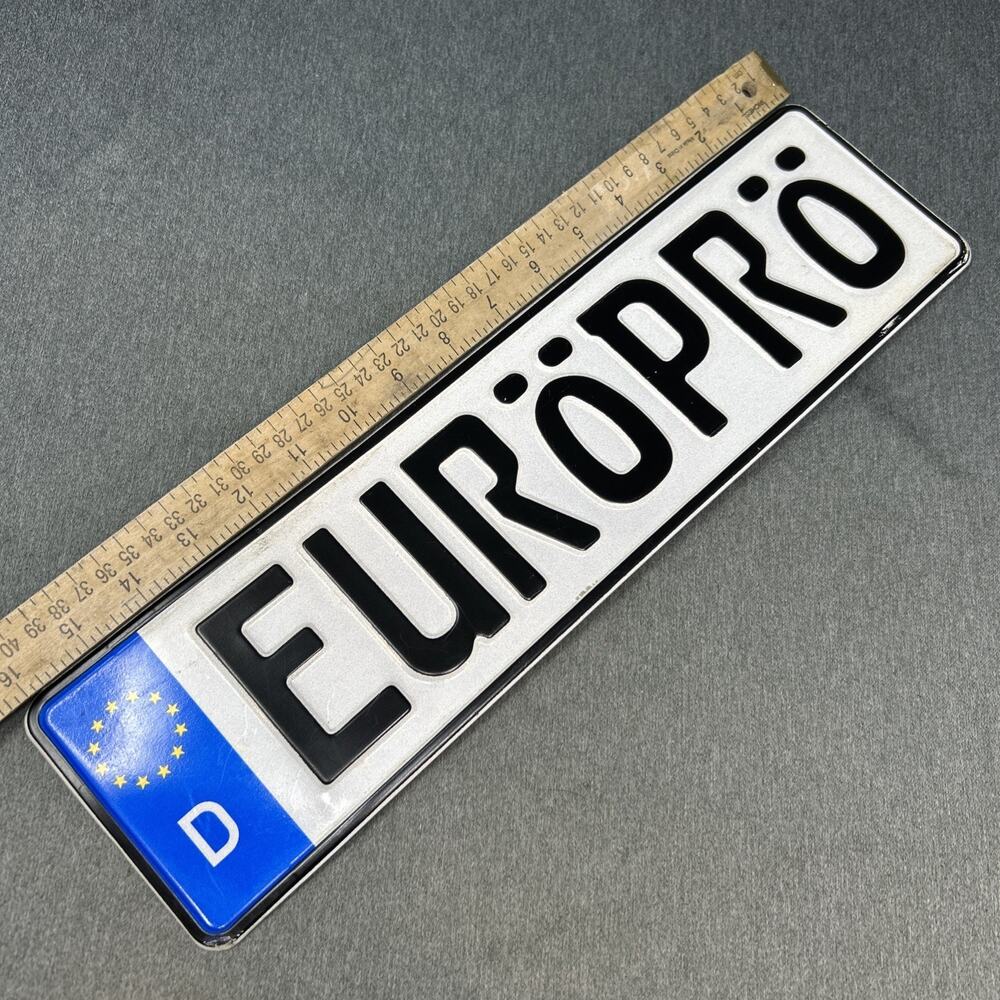 EUROPRO Metal European License Plate Wall Decor Germany Sign 16 Inch